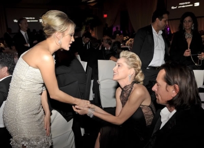 With Sharon Stone
