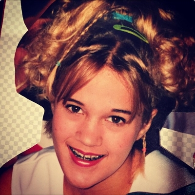 It's not Thursday, but enjoy this little throwback nugget...no wonder I never had a Valentine! PS: I think "crazy hair day" at school was to blame for this particular choice in styling!
