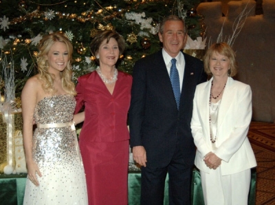 With Former President Bush Jr.
