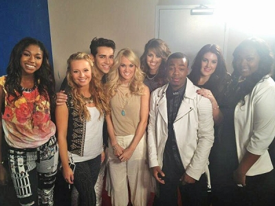 With the American Idol 12 Contestants
